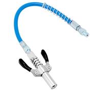 QWORK® Embout de Pistolet à Graisse Raccord NPT 1/8" avec Tuyau de 30 cm, poignée antidérapante - Coupleur G en Acier Inoxydable pour Tous Types de Pistolets à Graisse