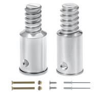 QWORK Embouts filetés de rechange pour rallonges et manches de balai poussoir, embouts adaptateurs de pôle d'extension, 1,9 cm et 2,5 cm
