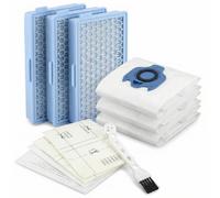 QWORK® Ensemble d'accessoires compatible avec les aspirateurs Miele séries : Complete C2/C3, S400-S8000-3 filtres HEPA + 3 sacs d'aspirateur + 6 micro-filtres + 1 brosse de nettoyage