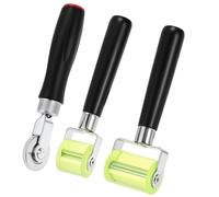 QWORK® Ensemble de 3 rouleaux de pression, rouleau en silicone et rouleau de pression, rouleau insonorisant, pour les bandes de chant et la réparation des pneus