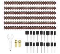 QWORK® Ensemble de 531 Pièces de Tambours de Ponçage pour Outils Rotatifs, Multi-Grains (60-800) et Diamètres (6,35 mm/9,5 mm/12,7 mm)
