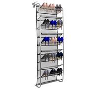 QWORK® Étagère à Chaussures au-Dessus de la Porte, 10 Niveaux Organisateur de Chaussures Suspendu en Métal, Rangement Chaussure, Étagère à Chaussures sans Perçage