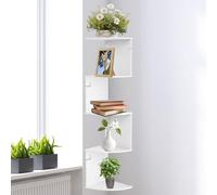 QWORK®Étagère Murale d'angle à 5 Niveaux, étagères de Coin murales, adaptée pour Exposer des Livres, des Plantes et d'autres décorations