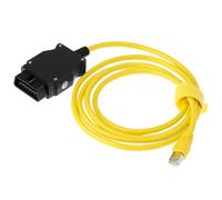 QWORK® Ethernet OBD2 RJ45 Câble, ENET Adaptateur de câble OBDII, Compatible avec BMW ESYS, Bootmod3, Série F, ISTA