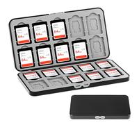 QWORK® Étui pour Cartes mémoire, Compatible avec 20 emplacements pour Cartes SD et 20 emplacements pour Cartes Micro SD.