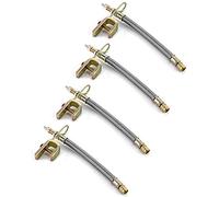 QWORK® Extension Valve de Pneu, Pneu Valve Rallonge pour Pneu de Camion, Bus et Remorque, 18cm, Lot de 4