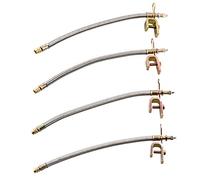 QWORK Extension Valve de Pneu, Pneu Valve Rallonge pour Pneu de Camion, Bus et Remorque, 30cm, Lot de 4