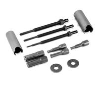 QWORK® Extracteurs de Roulement de Roue Moto, 9 à 23mm Extracteur de Roulement Interieur avec Clips Ouverts en 5 Tailles pour la Réparation de Véhicules à Moteur, Motos et Vélos
