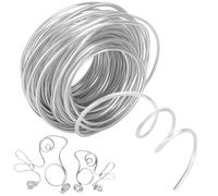 QWORK® Fil Aluminium, 3 mm x 10 m alambre de aluminio, Para fabricación de joyas, esculturas DIY, decoración