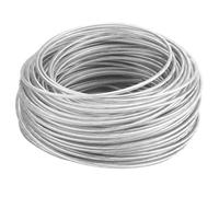 QWORK® fil pour debroussailleuse, fil de tondeuse en acier, 2.4mm x 30 mètres pour tondeuses à gazon