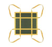 QWORK Filet de Levage en Toile Robuste - 1 x 1 m - Filet de Levage avec poignée renforcée pour la Construction, la logistique et Le Transport, capacité de Charge de 1 200 kg, matériau antidérapant