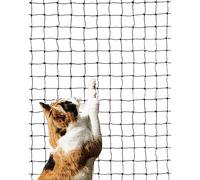 QWORK® Filet de Protection Chat renforcé de Fil d'acier, avec kit de Fixation, 8x3m, Noir pour balcons, Portes extérieures et fenêtres