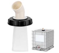QWORK® Filtre IBC 45° 163 mm, filtre à eau de pluie en nylon, avec couvercle pour cuve IBC DN 150, accessoires pour cuve IBC 1000L