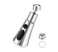 QWORK G1/2 Douchette Evier Cuisine Pivotante à 360° 3 Modes, Douchette Robinet Cuisine avec Adaptateur de Robinet en Laiton