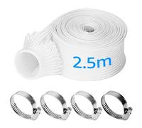 QWORK® Gaine Thermique 25mmx250CM avec 4 Clips pour Tuyau d'Échappement, pour Chauffage de Stationnement Chauffage de Gasoil - Fibre de Verre Haute Température, Compatible 22-24mm