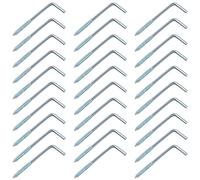 QWORK Gonds à vis, pitons à visser, Vis à Crochet en L, Crochet à pas de vis droit, 70 mm x 22 mm, Lot de 30