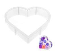 QWORK® Grande Forme en Silicone en résine époxy en Forme de cœur 22CM - Moule en résine DIY pour la Conservation des Fleurs et Les Cadeaux de Mariage