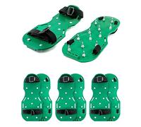 QWORK Gunite Lot de 4 Paires de Chaussures à Pointes Courtes pour aérateur de pelouse avec Pointes Courtes de 1,9 cm, parfaites pour Sol époxy, Superpositions, Installation de Couverture, Vert