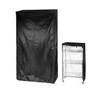 Qwork Housse d'étagère de rangement en fil métallique pour étagère 91 x 45 x 183 cm, tissu Oxford 210D, pour garder l'étagère propre, pour votre maison, bureau, rangement et garage, housse noire uniquement