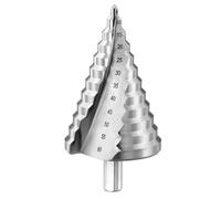 QWORK® HSS 4241 Foret étagé 6 à 60 mm avec revêtement en titane pour métal, PVC, bois