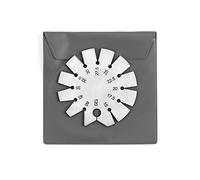 QWORK Jauge d'angle biseautée en acier inoxydable de forme ronde pour mesurer l'angle du couteau 15-120 degrés