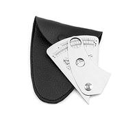 QWORK® Jauge de Soudure en Forme d'Éventail, 0,1 mm Précision Outils d'Inspection de Joints Soudage en Acier Inoxydable
