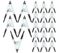 QWORK® Jeu de 20 Pinces à Ressort Non Corrosif - Tailles 10 cm et 5 cm - Acier Zingué, Embouts et Poignées en PVC Antidérapants