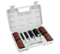 QWORK® Jeu de 20 rouleaux de ponçage avec manchons de ponçage, tambours en caoutchouc de 4 tailles, 16 manchons de ponçage, avec étui