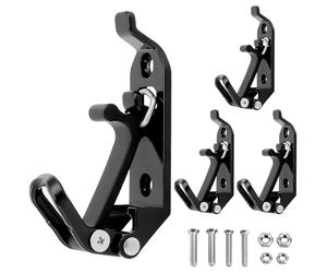 QWORK® Jeu de 4 roulements de verrouillage en métal, porte-pelle, porte-bêche, porte-hache, accessoires tout-terrain pour barres de toit et rails d'avion