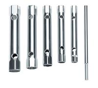 QWORK® Jeu de Clés à Tubes, 6 Pièces 8 x 9-16 x 17 mm Galvanisée avec Levier Inclus