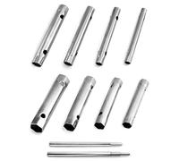 QWORK Jeu de Clés à tubes Galvanisée 6 x 7-20 x 22 mm con Barre d'extension | 10 Pcs