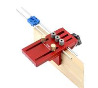 QWORK® Jeu de gabarits de perçage 6/8/10/15 mm, kit de gabarit de chevilles, jeu de guides de gabarit de perçage pour chevilles