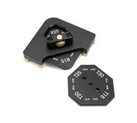 QWORK® Jeu de gabarits de routage pour toupie, gabarit de toupie à rayon de travail du bois en aluminium, R15/20/25/30+T15/20/25/30