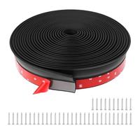 QWORK® Joint de porte de garage 10 m, joint en caoutchouc pour porte de garage, pour protection contre les feuilles, la saleté et les intempéries, avec clous