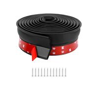 QWORK® Joint de porte de garage 3 m, joint en caoutchouc pour porte de garage, pour protection contre les feuilles, la saleté et les intempéries, avec clous