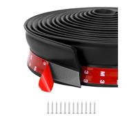 QWORK® Joint de porte de garage 6 m, joint en caoutchouc pour porte de garage, pour protection contre les feuilles, la saleté et les intempéries, avec clous
