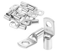 QWORK® Kit de 10 Cosses de Câble 16 mm², Cosses Électriques en Cuivre Étamé SC16-6 & Cosse Annelée M6 pour diverses applications