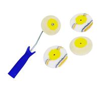 QWORK Kit de 3 rouleaux de peinture pour bordure d'angle pour cloison sèche, boue et peinture, compatible avec diverses peintures et taches, compatibilité avec poignée étendue