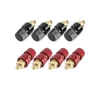 QWORK Kit de bornes de jonction de puissance, 8 pièces M8 Premium Connecteur de borne de batterie à distance Goujon de borne de terminal (Rouge & Noir)