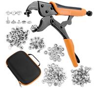 QWORK® Kit de boutons pression avec pince pour réparation de bâches et de toiles, comprend 40 ensembles de boutons-pression et un étui de transport