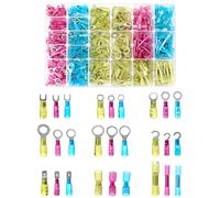 QWORK® Kit de Cosses Electriques à Sertir, Connecteur Electrique Cosse Thermoretractable Isolés Étanche, 540 Pièces