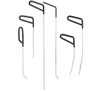 QWORK® Kit de debosselage carrosserie, Outil débosselage sans Peinture, kit de réparation de grêle, 6 Types de Barres de Fer de débosselage