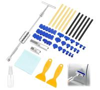 QWORK® Kit de débosselage de Voiture - Extracteur de Barre en T avec 22 languettes et 10 bâtons de Colle