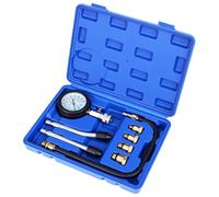 QWORK® Kit de testeur de compression, ensemble d'outils de manomètre moteur, manomètre de compression, pour moto, voiture et plus