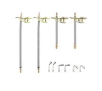 QWORK Kit d'extension de tige de valve pour voitures, camping-cars, vélos, et plus encore - 4 pièces en acier inoxydable + 6 pièces en laiton, longueurs de 17,8 cm et 30,5 cm, angles de 45°, 90° et