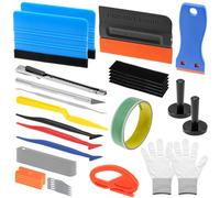 QWORK® Kit d'outils de déjouage de Voiture, raclette pour Film, pour déjouage de Voiture, Emballage en Vinyle, Films de fenêtre et de Meubles