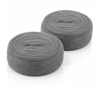 QWORK® Laine d'Acier Grade 000, 2 Rouleaux de 3 Mètres (6m Total) - Laine Métallique Souple pour Polissage du Bois, Nettoyage du Verre et Finition de Métal - Tampon à Récurer avec Gants