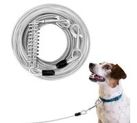 QWORK® Longe pour Chien 15m, Laisses pour Chiens Φ5 mm avec Ressort et Crochet, Laisses pour Chiens, pour Course, Camping