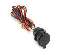QWORK® lot de 1 imperméable allume cigare socket 12 v/24 v, avec câble de connexion de 1 m, pour voiture, moto, marine