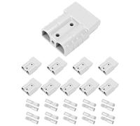 QWORK® Lot de 10 Connecteur Batterie 50A 600V, Batterie Connexion Rapide Prise avec Broches pour Voitures, Fourgonnettes et Motos
